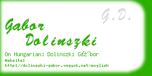 gabor dolinszki business card